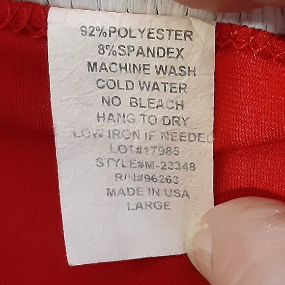 Rachel Rachel Woman's Top Size LARGE, Red, Stylish Sleeves & Bottom. Ships Fast. - Picture 4 of 7